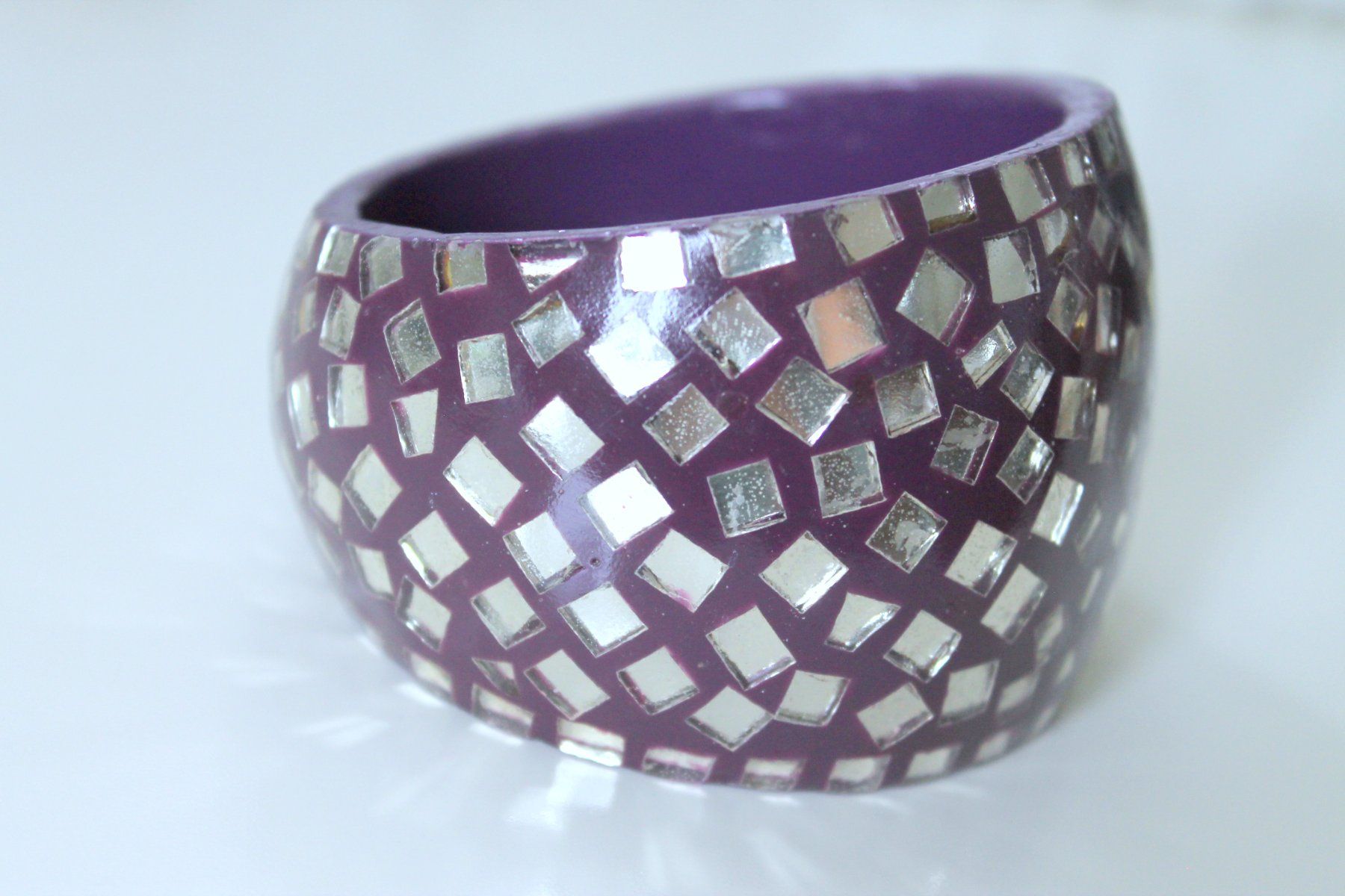 Bracciali & Braccialetti: extravaganter ARMREIF mit Spiegelmosaik – Usato da Rebstein venduto da QuasarVincent 1