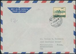 1950 - Flugpost - Brief - EF - nach USA