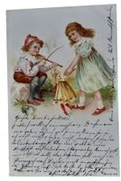 Antike Ansichtskarte Kinder Spielzeug