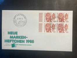 CH 1985 FDC MH-Blatt 4 Achetringele Ortsstempel Laupen