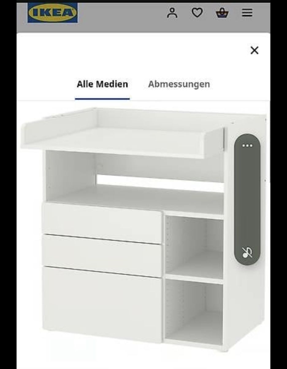 Ikea Wickeltisch & Zubehör: Wickelkommode IKEA weiss 3 Schubladen gebraucht – Gebraucht aus Rümlang von Elly_G 1
