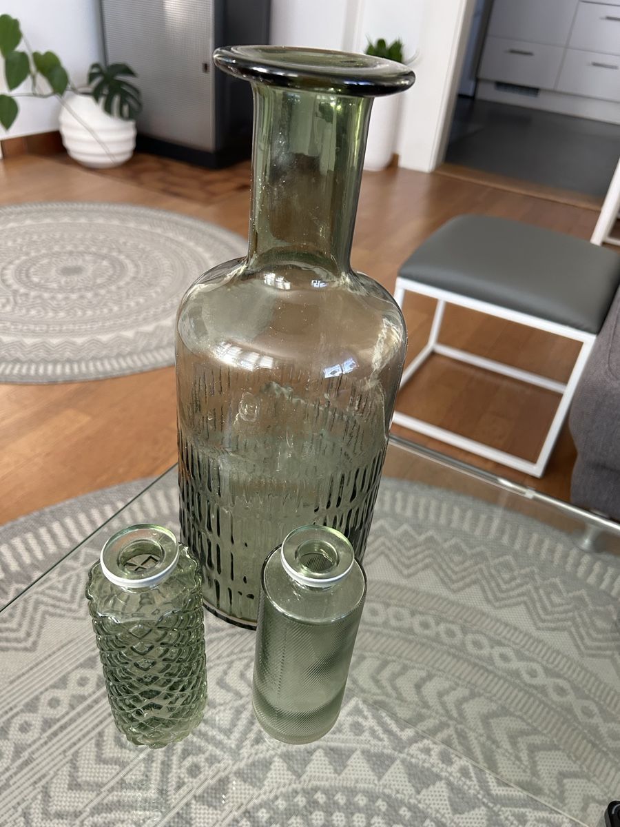 Vasi & Recipienti: 3er Set Vasen, Vintage Glasdesign – Usato da Gunten venduto da starfish3 2