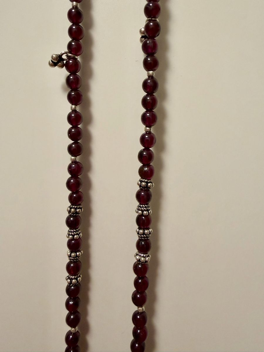 Rejane Rosenberger Catenine: Granatstein Kette mit Silber 49 cm - Rejane – Nuovo (secondo la descrizione) da Muttenz venduto da stoeberi01 3
