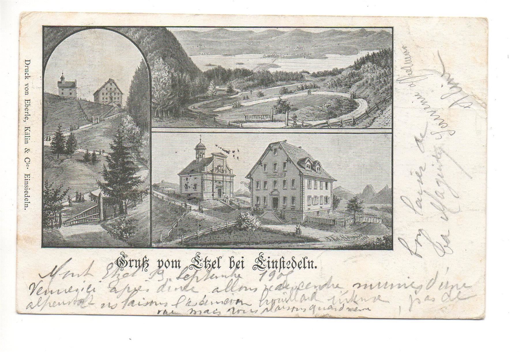 Cartes postales: LITHO Gruss vom ETZEL bei Einsiedeln – D'occasion à Jona par philajona