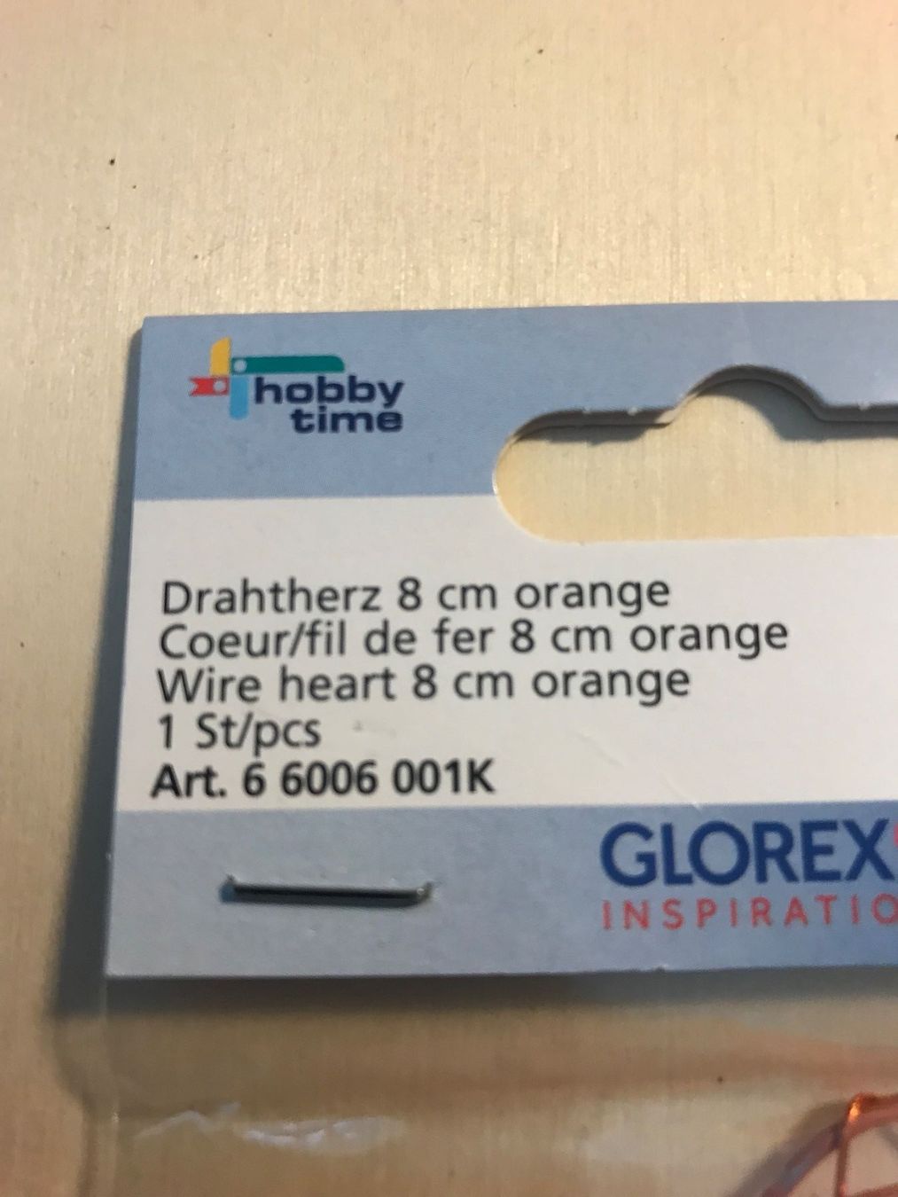 Glorex Kit bricolage: Bastelmaterial Drahtherz orange 8cm – Nuovo e nell'imballaggio originale da Frauenfeld venduto da Koffer12 1