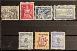 Tschechoslowakei 1949-1950 Sport Bergbau Set (7 Stk.)