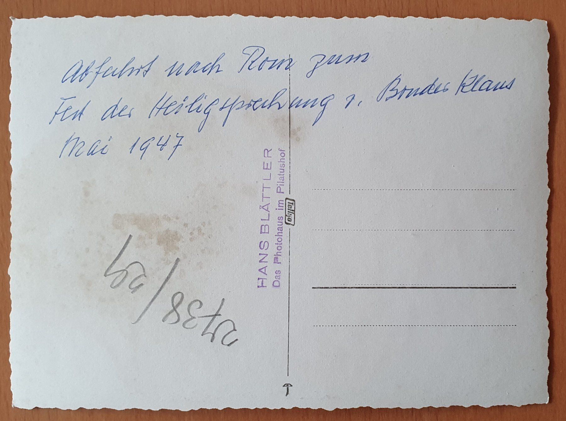 Cartoline postali: Abfahrt SBB/CFF Pilgerreise Rom 1947 – Usato da Kreuzlingen venduto da Rschweiz1 1