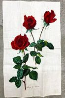 Vintage Küchentuch Rosenmotiv Künstlerin Lotte Günthart