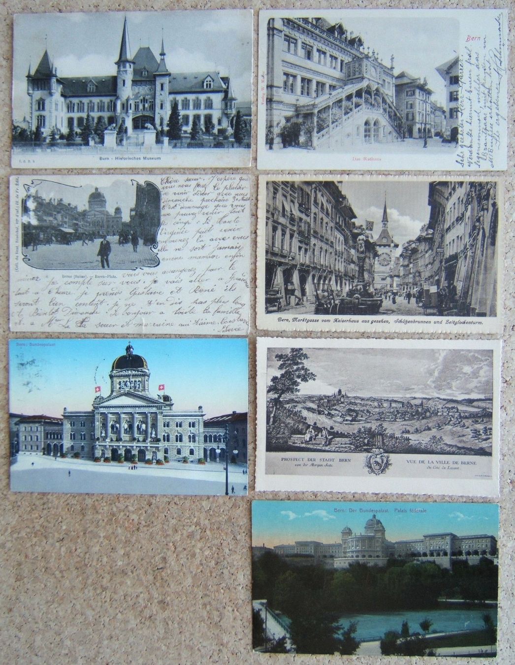 Cartoline postali: 7 AK BERN 1905 - 1953 – Usato da Brunnen venduto da Nonne04
