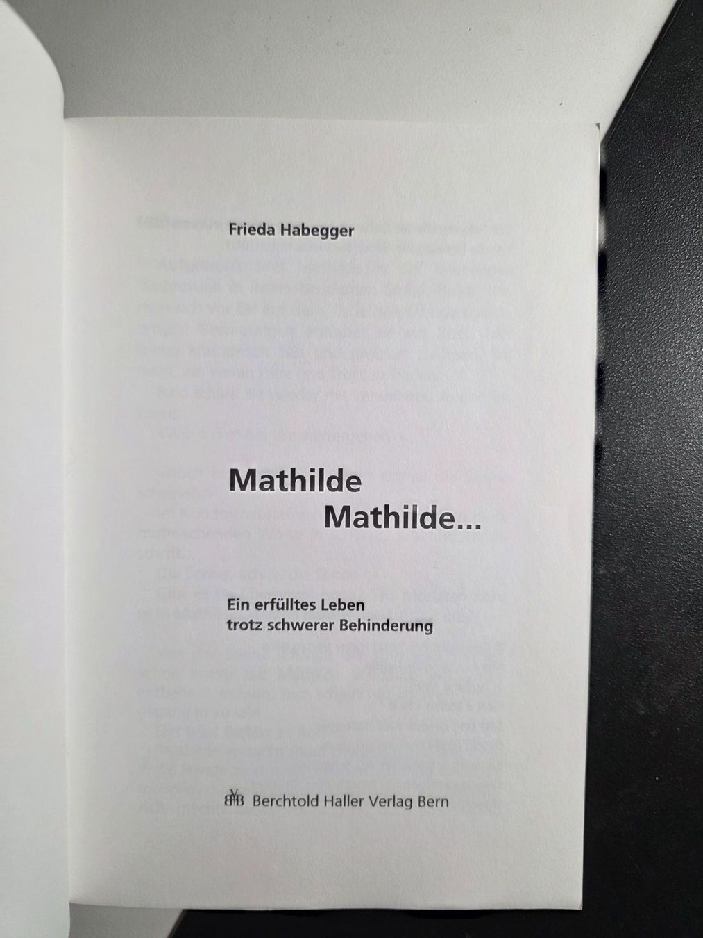 Livres: Frieda Habegger - Mathilde Mathilde ... - 1996 – D'occasion à Walterswil BE par Lonitti 6