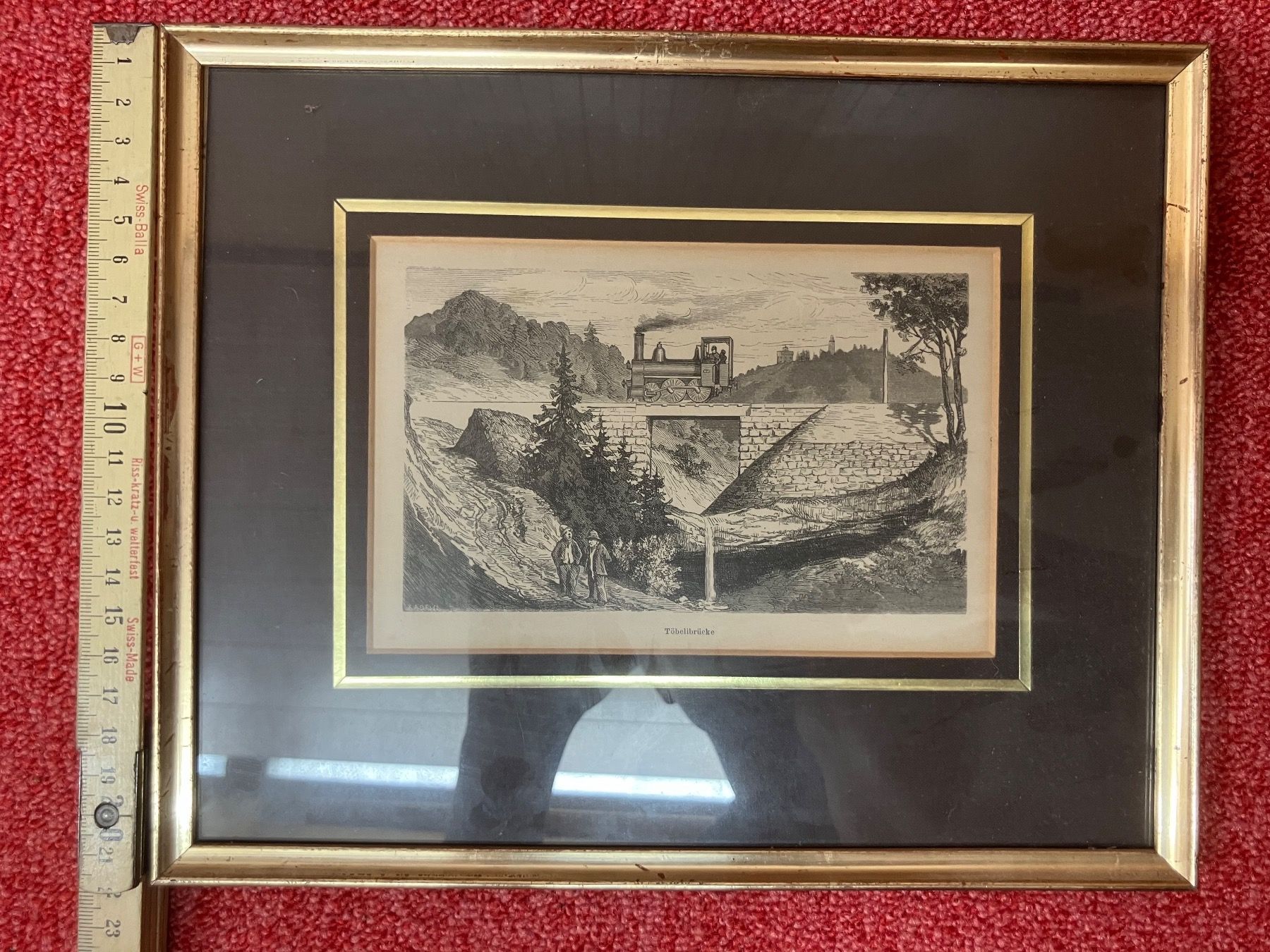 Incisioni: Antiker Eisenbahn Stich "Töbelibrücke" 1850 – Usato da Schlieren venduto da mvm01 5
