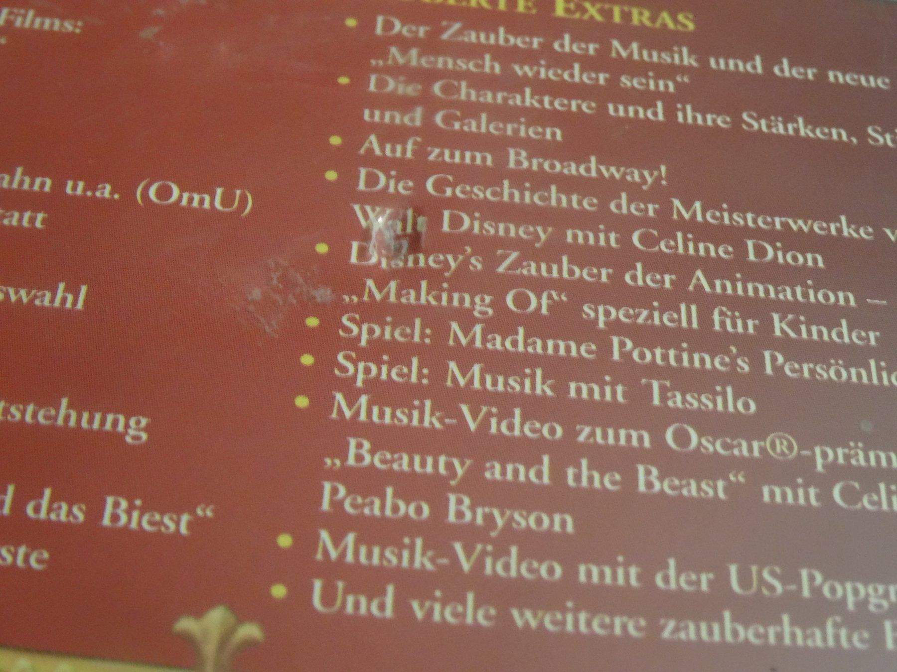 Tutti i DVDs: Die Schoene und das Biest DVD - Deluxe Edition – Usato da Olten venduto da Disc-Verkauf 4