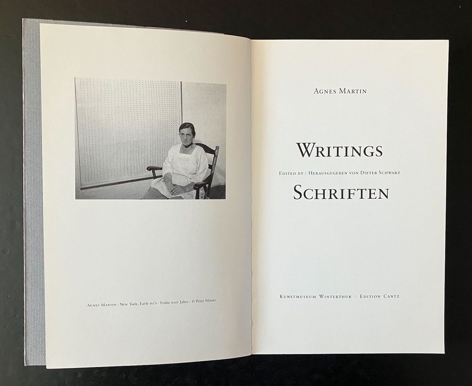 agnes martin . writings I schriften ..... erstauflage (Gebraucht) in ...