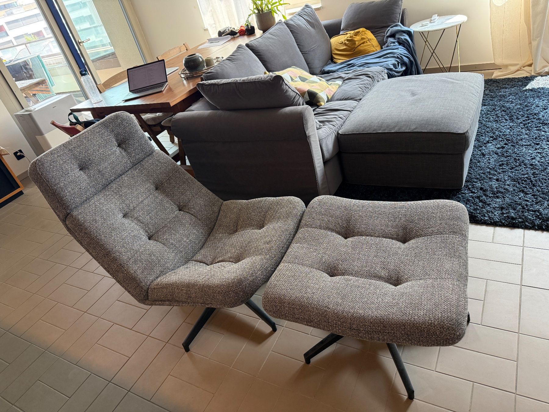 Ikea Poltrone: HAVBERG Sessel mit Hocker – Usato da Schlieren venduto da lui_9sdn 1