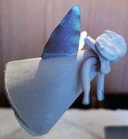 Schutzengel aus Keramik Silber