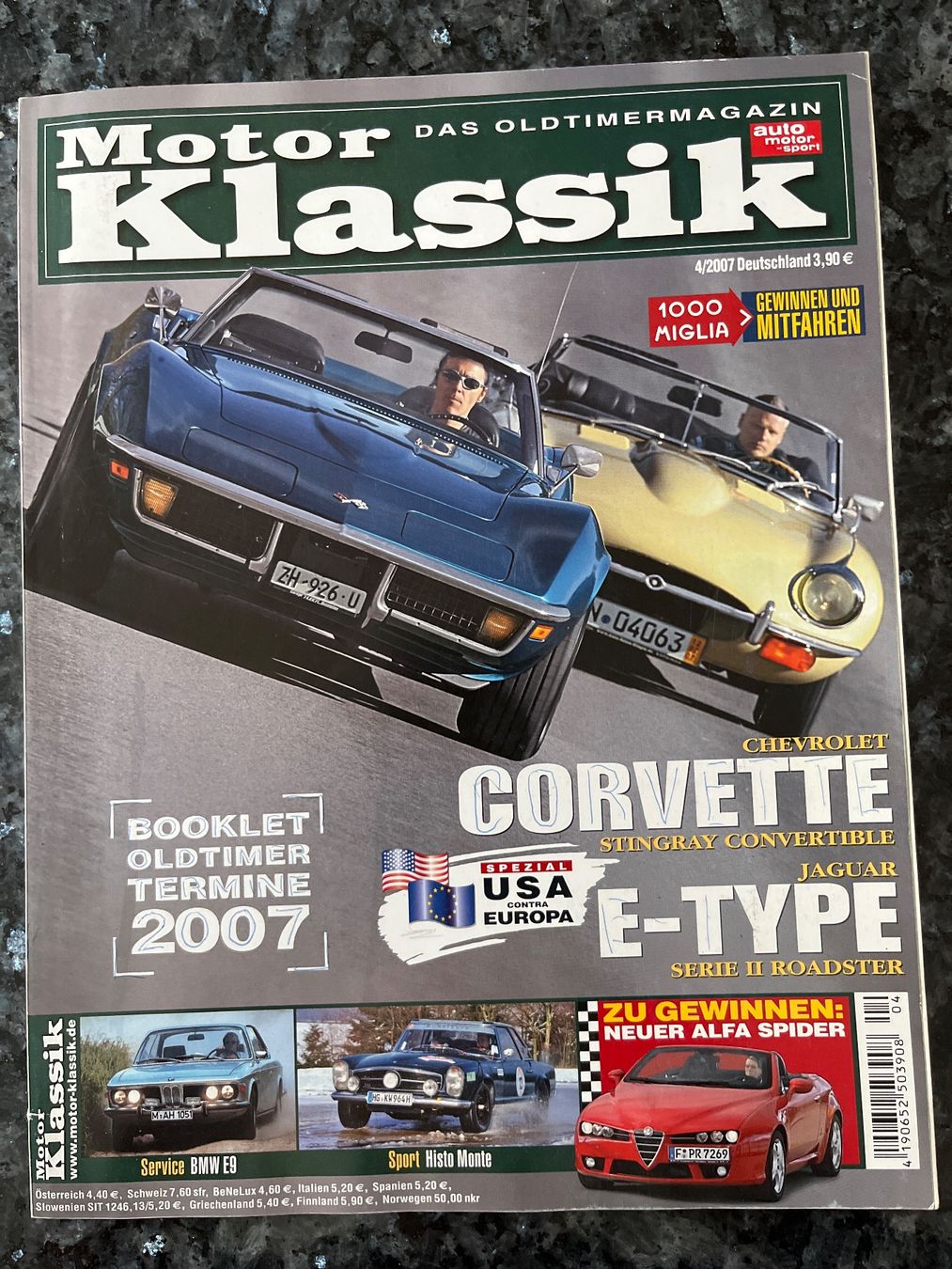Riviste & Magazine: Motor Klassik Magazin 4/2007 Corvette Jaguar E-Type BMW E9 – Usato da Goldach venduto da SSRConzept