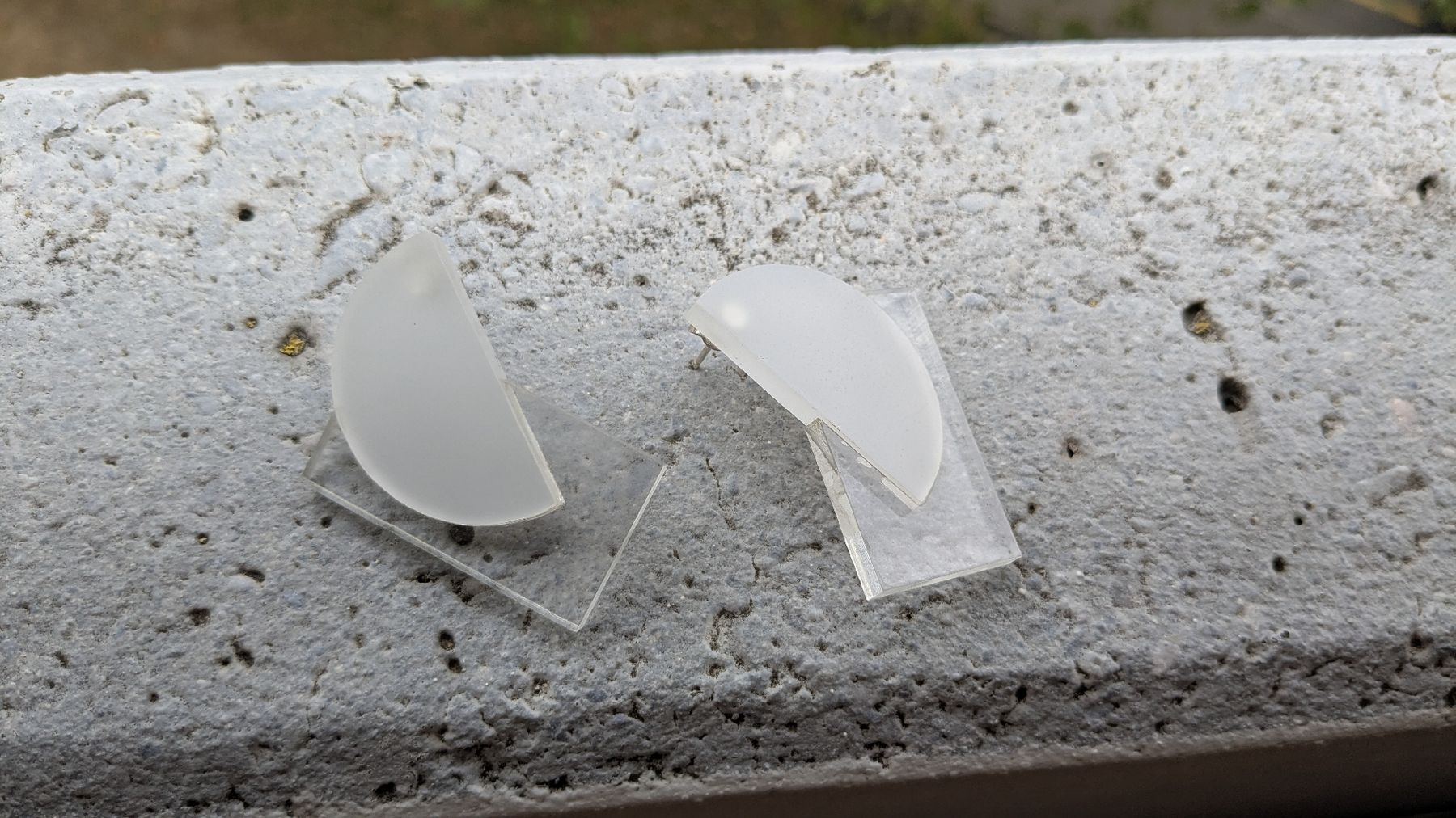 Orecchini pendenti & Orecchini a lobo: Designer Ohrringe aus Plexiglas – Usato da Basel venduto da cla_qrg5 1