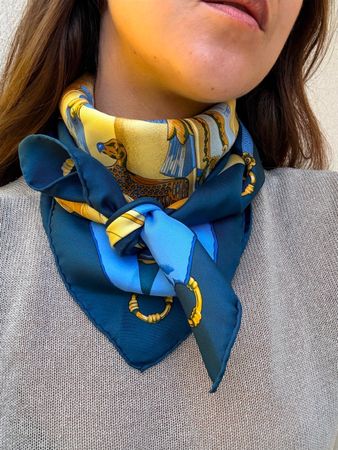 💙 Hermès Carré 90 "Soleils de Soie" | 90 × 90 cm | Seide