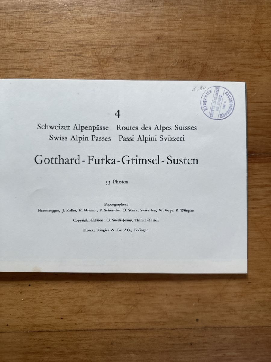 Libri: Schweizer Alpenpässe: Gotthard, Furka, Grimsel, Susten – Usato da Frauenfeld venduto da aluma14 2