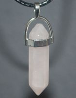 Halskette Y-588 – Säule – Rosa Quarz – ca. 3,5 cm