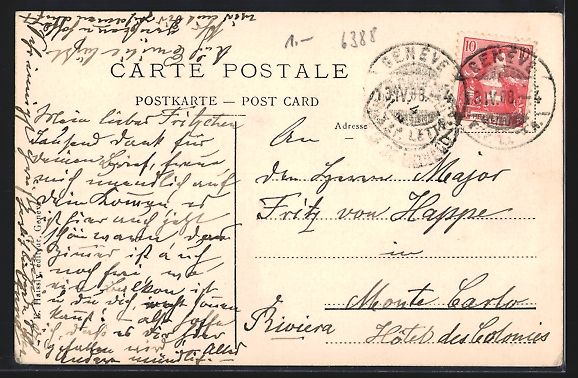 Cartes postales: AK Geneve, Bahnhof, Strassenbahnen, 1908 – D'occasion à Berlin par bartko-reher 1