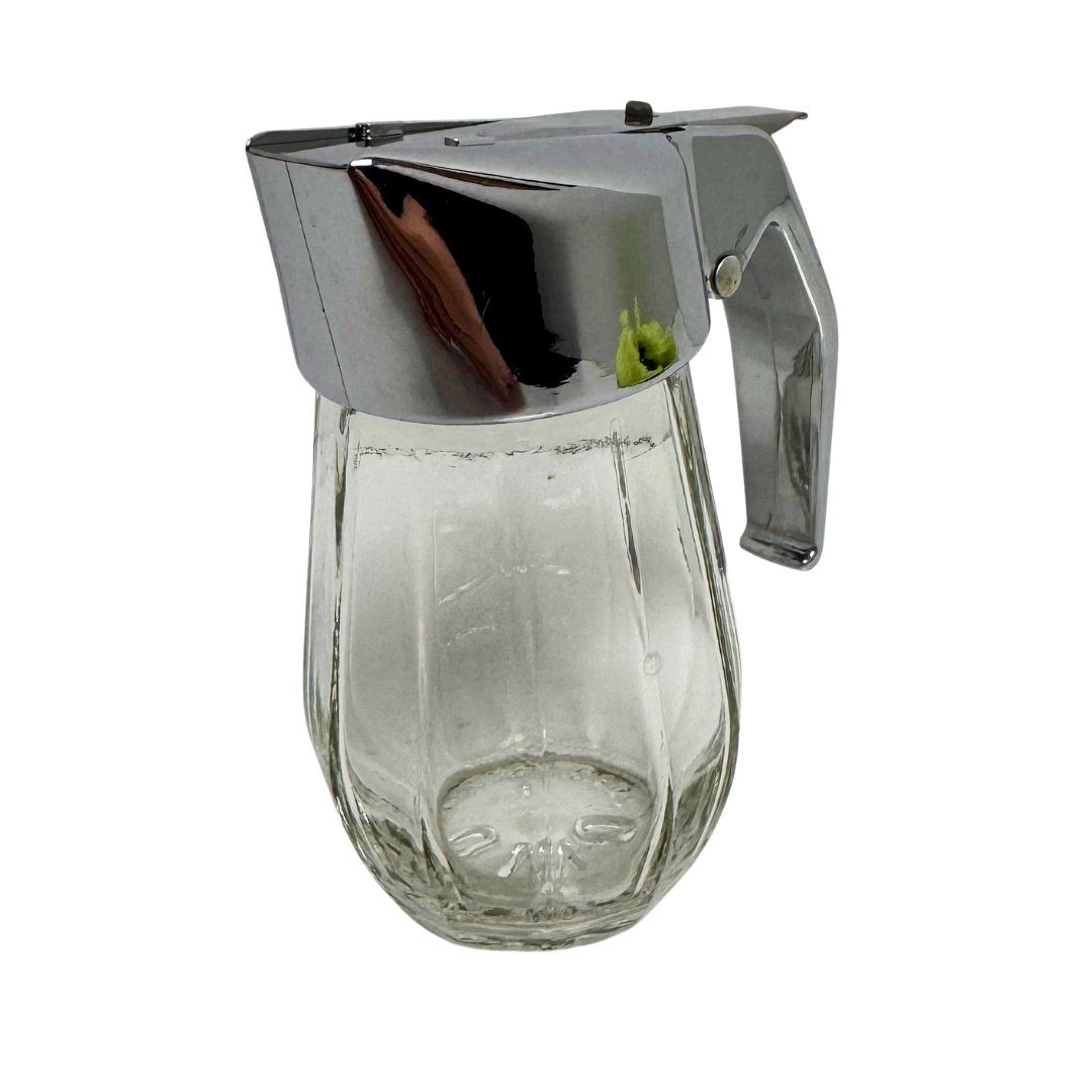 Bicchieri: Vintage Milchspender Glas & Chrom Mid-Century – Usato da Porrentruy venduto da MadameResell 1