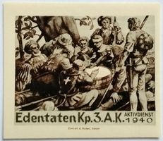 Soldatenmarke 2.WK, Edentaten Kp 3.AK, cham, Wi HD-Bew 20-2