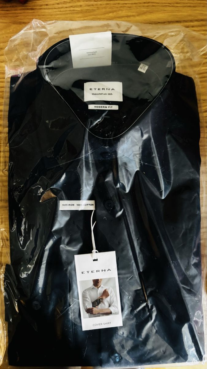 Eterna Camicie: Eterna Anzugshemd Navy blau neu – Nuovo e nell'imballaggio originale da Uster venduto da uai_g6vh