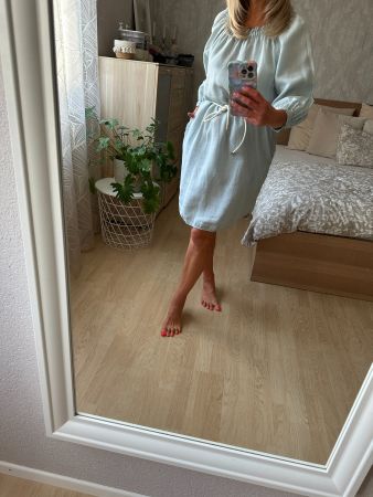 Sehr cooles Kleid aus 100% Leinen von MARCO POLO eher Gr.S-M