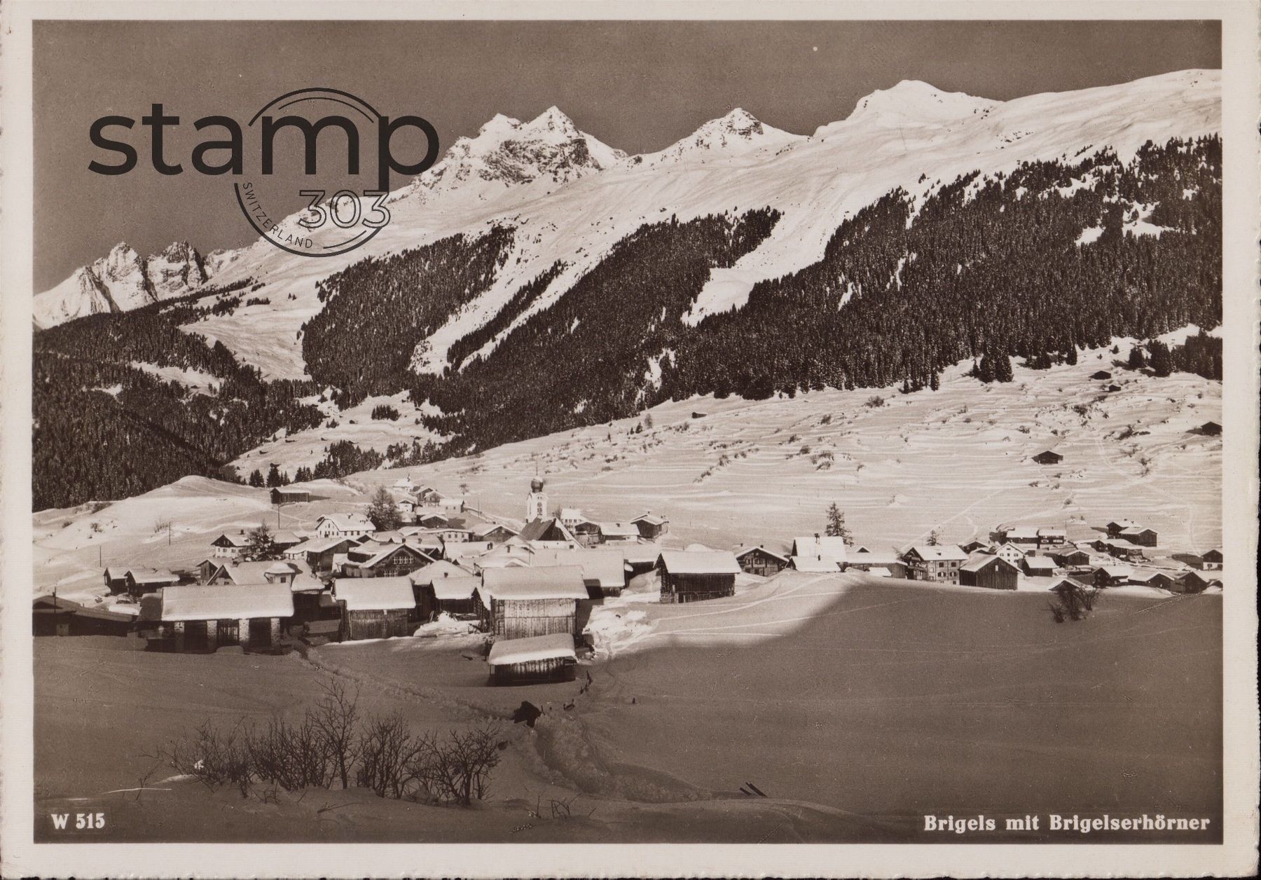 Cartoline postali: AK Brigels mit Brigelserhörner – Usato da Eggersriet venduto da stamp303