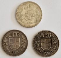 5 Franken 1925 2x / 1923 1x
