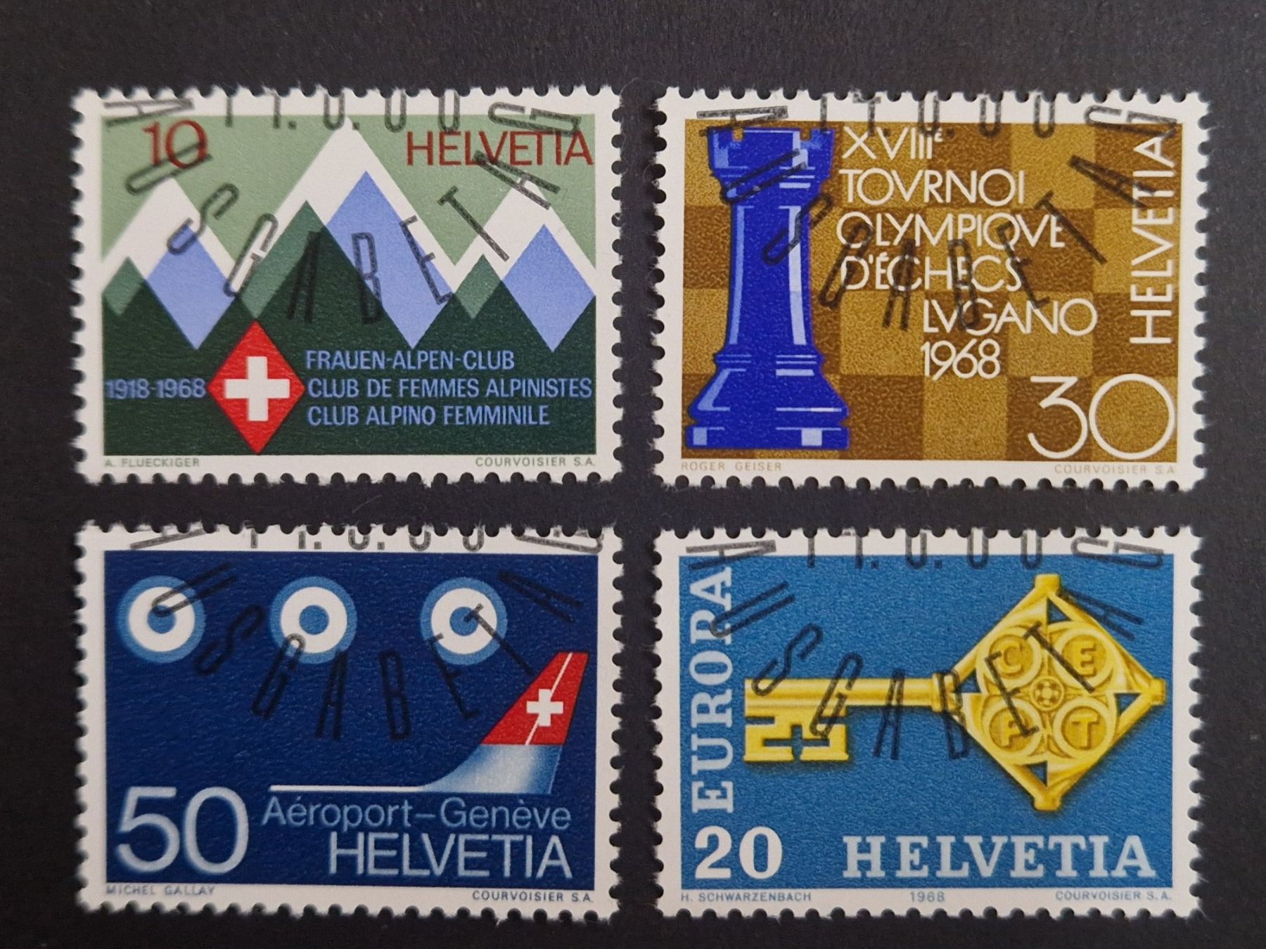 Tutti i francobolli: N° 453 - 456  ET halbmond – Usato da Bouveret venduto da hckoala