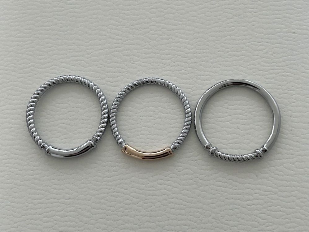 Original Paul Hewitt Stacking Ringe aus Edelstahl (3 Stück) (Gebraucht ...