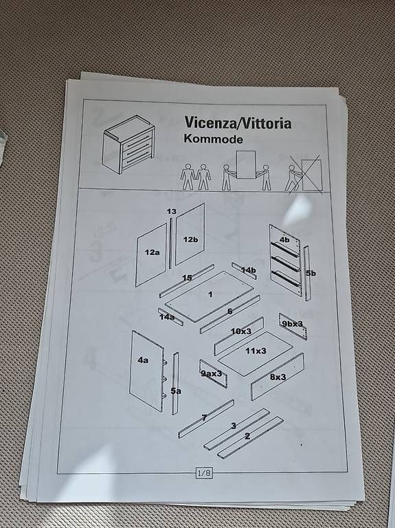 Cassettiere: Commode Vicenza / Vittoria - Qualité supérieure – Usato da Genève venduto da LAM-03 3
