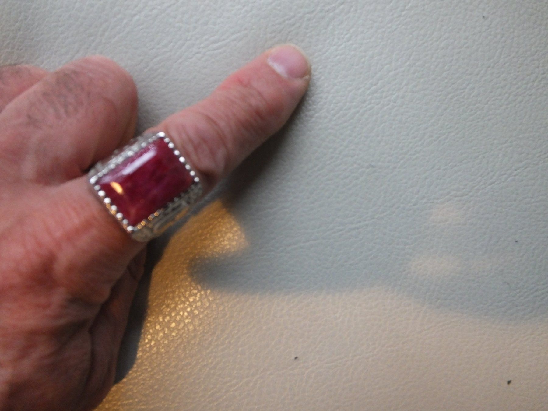 Anelli: Herrenring mit Echtem RUBIN Stein – Nuovo e nell'imballaggio originale da Unterentfelden venduto da l654321a 4