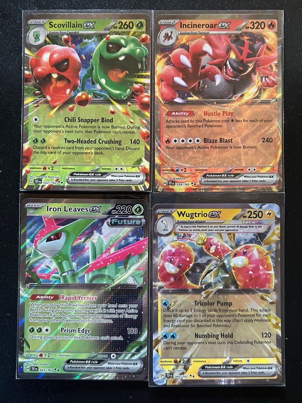 Pokémon Carte collezionabili: 4x Temporal Forces (TEF) EX Bundle EN NM – Nuovo (secondo la descrizione) da Vevey venduto da Meideprac