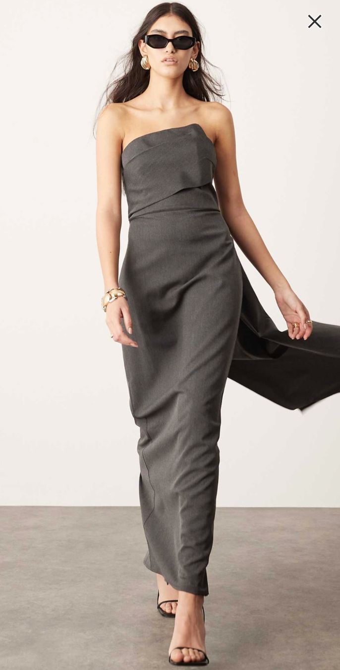 Asos Vestiti: ASOS EDITION Abendkleid in Anthrazit, Gr. 36 – Usato da Klingnau venduto da Vdado 3
