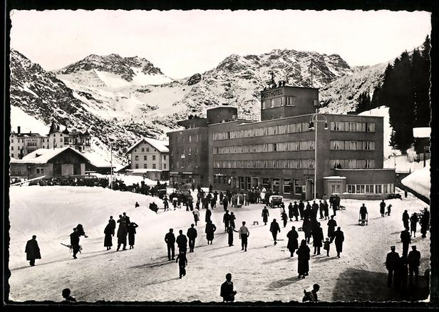 Ansichtskarten: AK Arosa, Bahnhofplatz und Posthotel – Gebraucht aus Berlin von bartko-reher