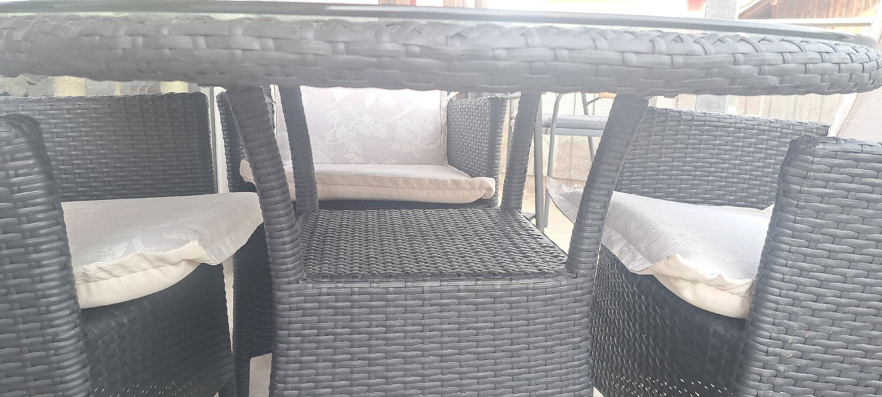 Set di tavolo e panche: Rattan Sitzgruppe – Nuovo (secondo la descrizione) da Rebstein venduto da Dudla 1
