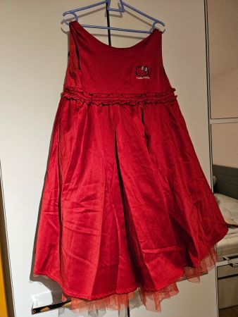 Rotes Hello Kitty Mädchen Kleid gr.128