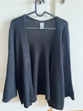 Zebra grob strick  Cardigan schwarz  / Größe M