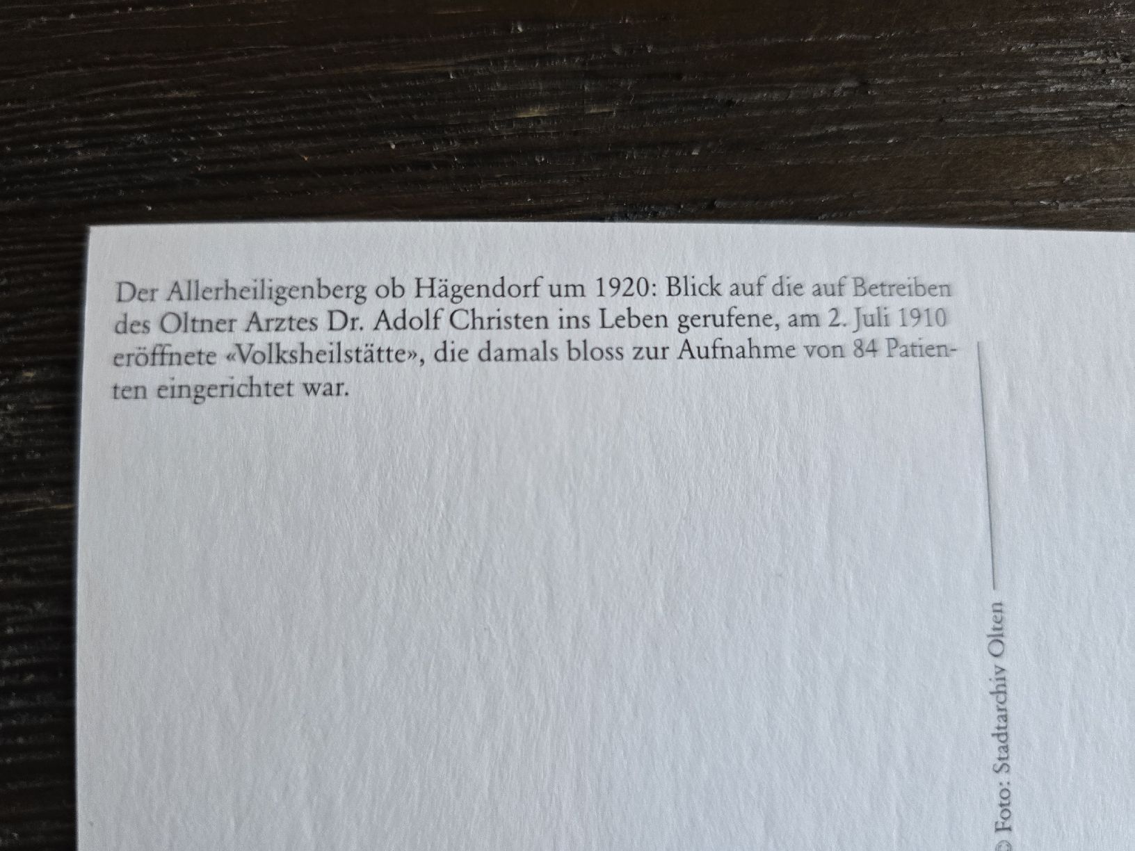 Cartoline postali: Historische Ansichtskarte Olten: Allerheiligenberg, 1920 – Usato da Kestenholz venduto da _Nostalgia_ 4