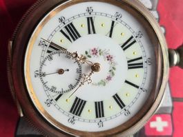 34 Taschenuhr Blüemli Jagd NT  ( Schluessel)  HA