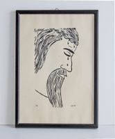 Linoldruck: Weinender Christus