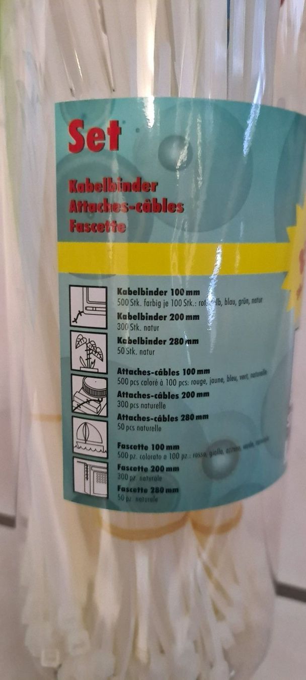 Tutti gli attrezzi: Steffen Kabelbinder XL Set, 850Stk. – Nuovo e nell'imballaggio originale da Uerkheim venduto da Justi.y 2