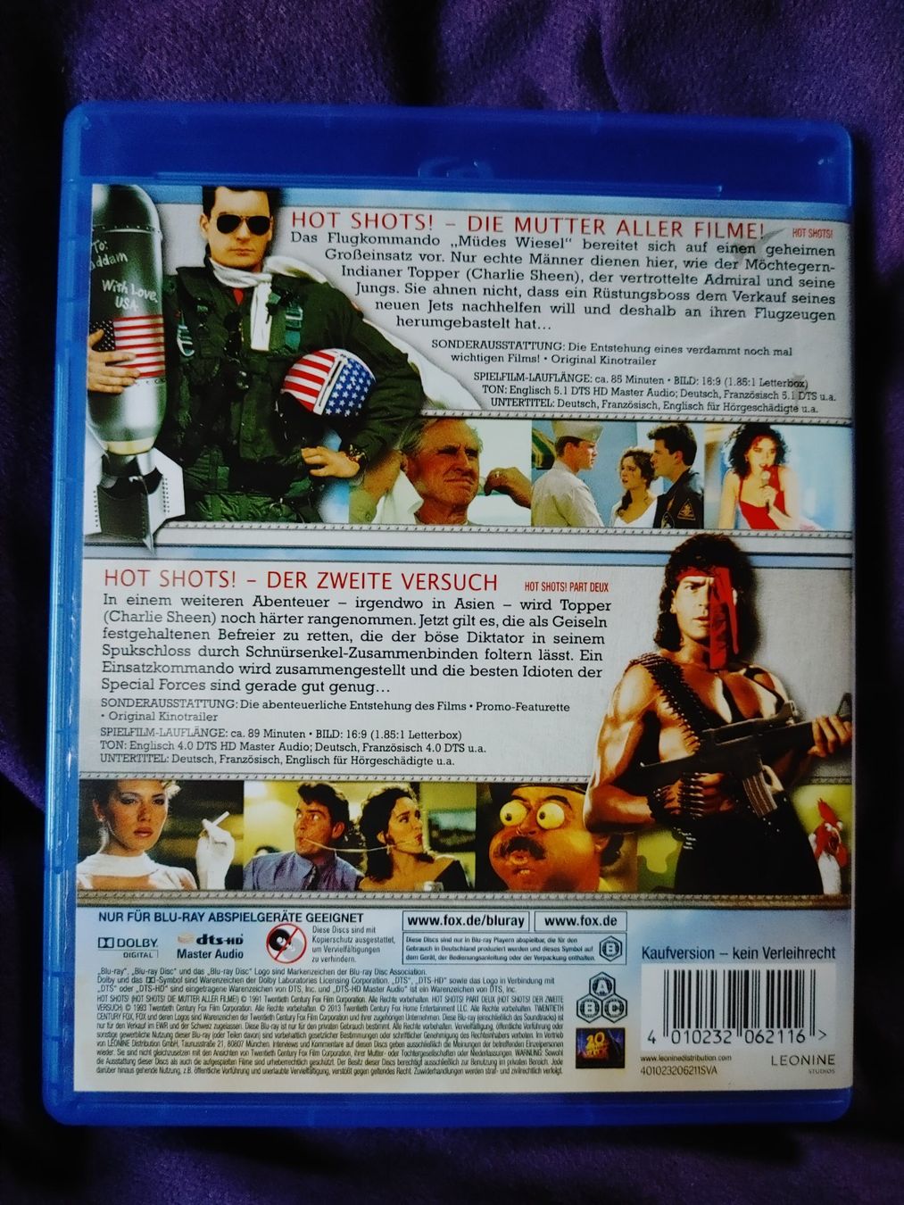 Tous les DVDs: Hot Shots! 1 & 2 - Blu Ray – D'occasion à Ibach par FinrodTaralom 1