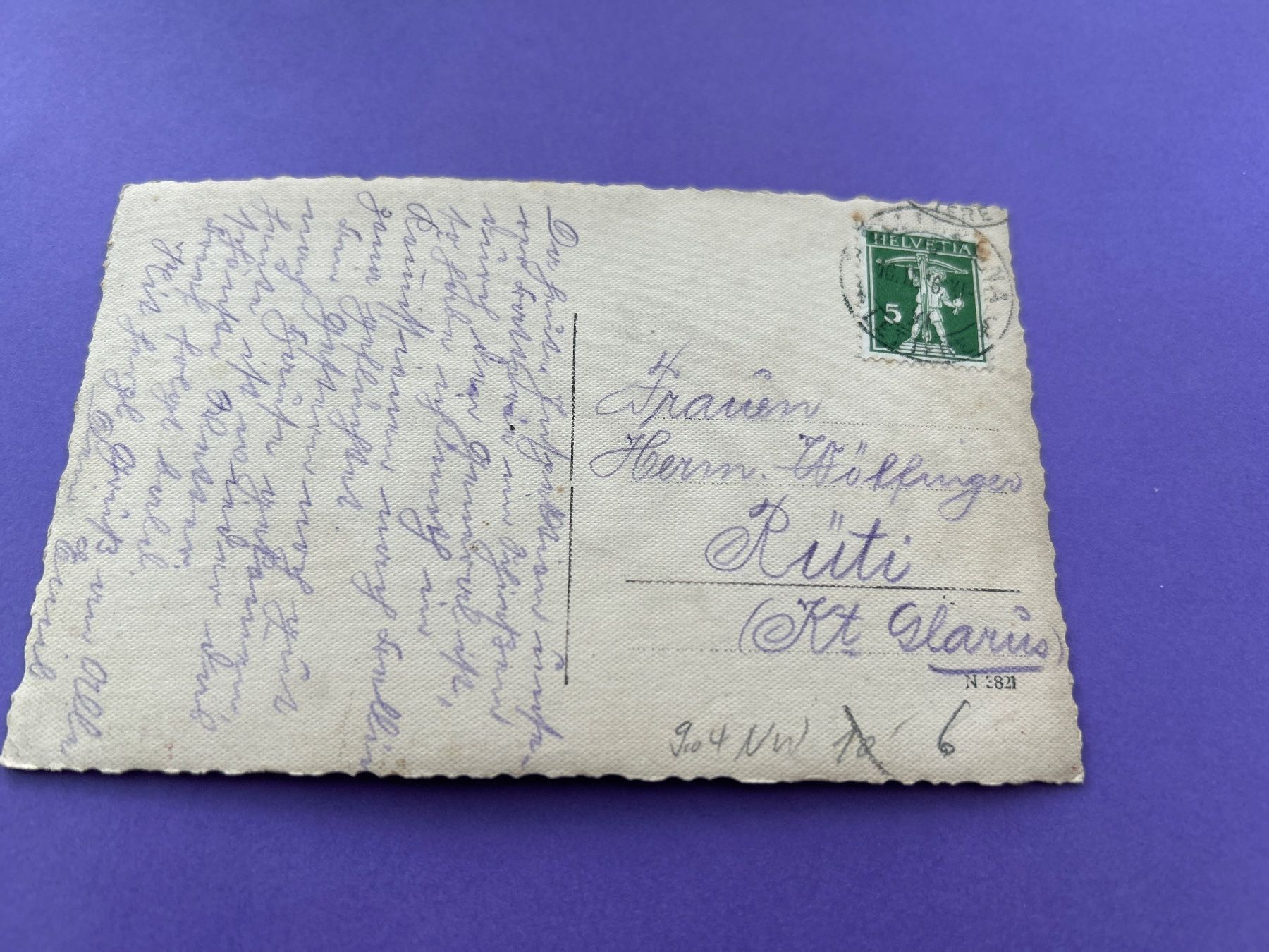 Cartoline postali: Unterwaldner Haus alt Ak 1916 – Usato da Hefenhofen venduto da Bierinder 1