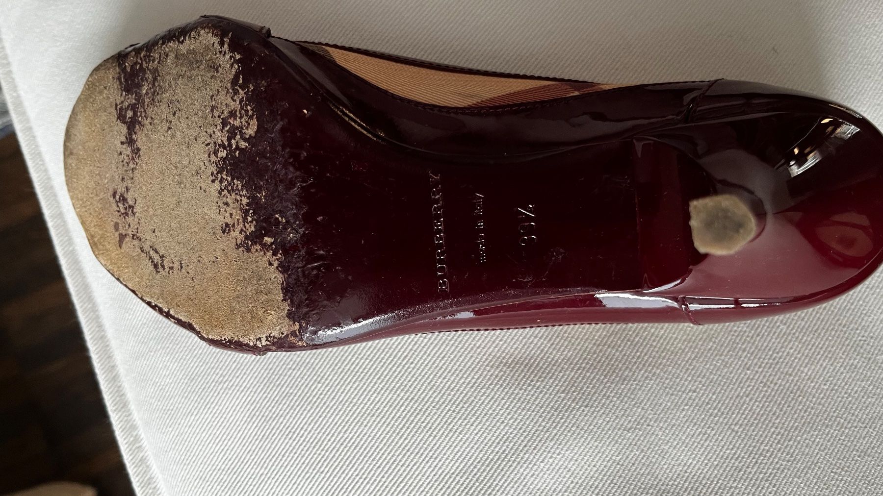 Burberry Damenschuhe: BURBERRY offene Pumps in Bordaux – Gebraucht aus Zürich von ann_ngp7 3