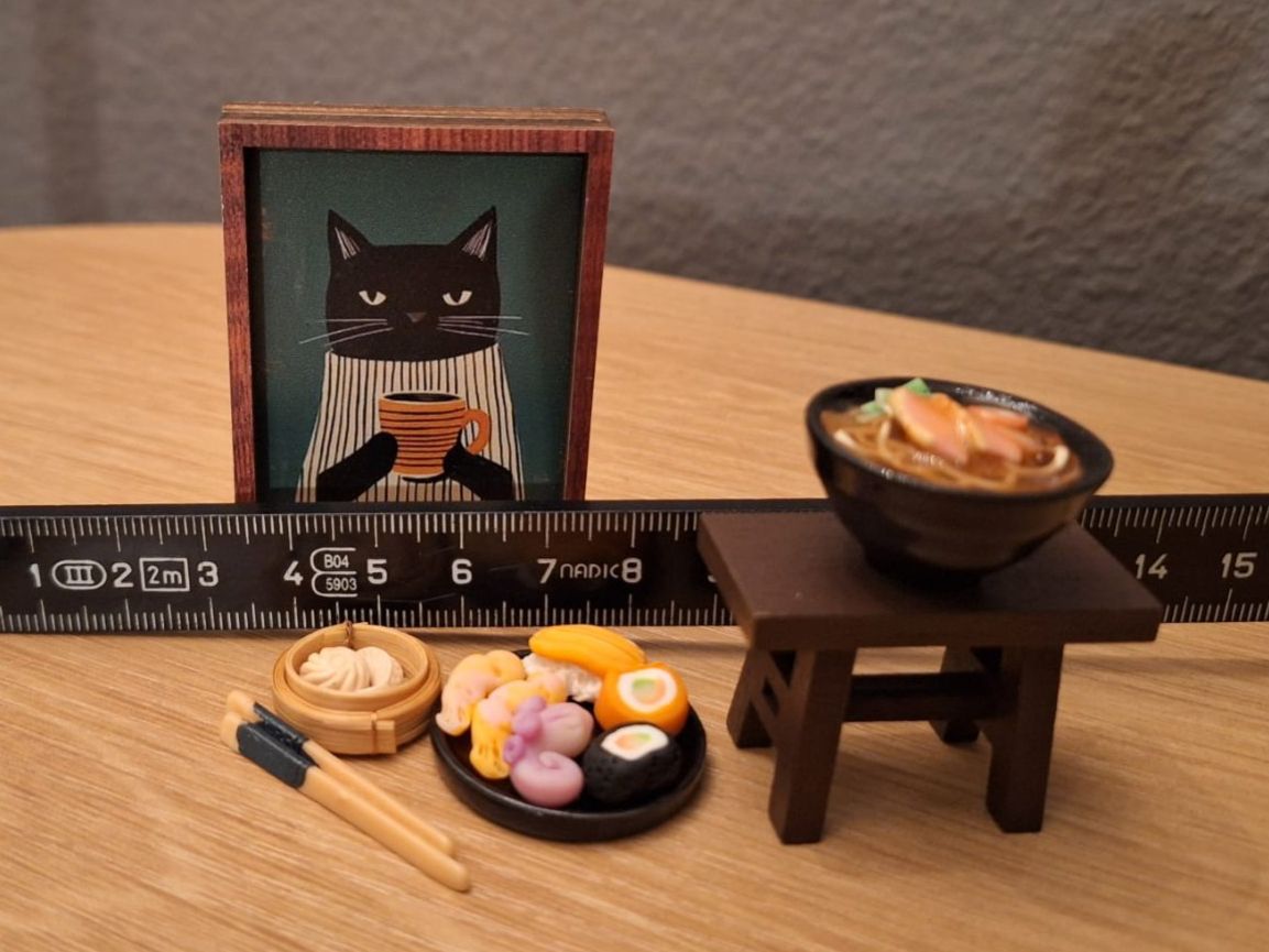 Case e mobili per bambole: Handmade Asiatisches Set, Sushi, Dumplings – Nuovo (secondo la descrizione) da Zürich venduto da HandmadeTinyFood 1