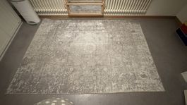 Teppich Vintage-Look Grau/ creme 160 × 230 cm